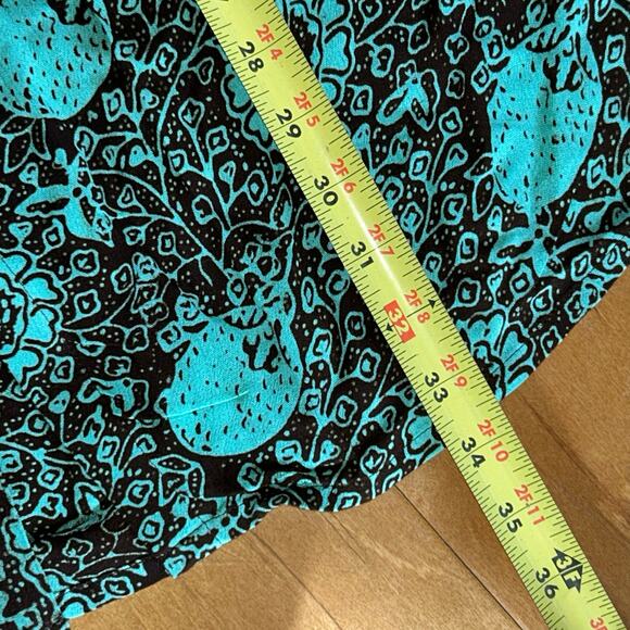Vintage we be bop women’s 4x tunic top button up Hawaiian teal - Picture 11 of 12